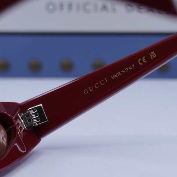Gucci GG1779S 003 Cat Eye Sunglasses - Burgundy/Brown main image 8